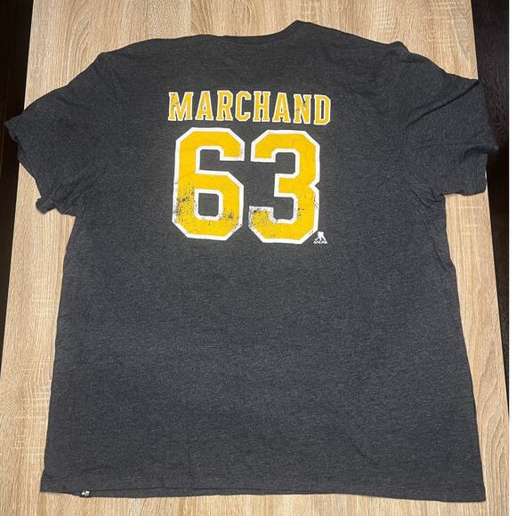 Brad Marchand 63 Boston Bruins 47' Shirt Jersey XXL - Picture 1 of 4